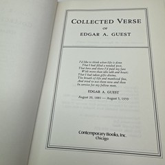 Collected Verse of Edgar A. Guest Hardcover Contemporary Books Inc. Poetry Book