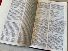 Bible NASB Open Bible 1985 Expanded Edition Red Letter Burgundy Hardcover