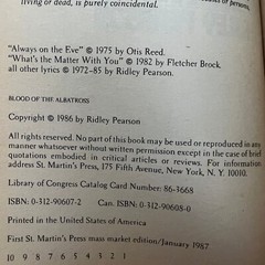 Blood of the Albatross Mystery Paperback Book by Ridley Pearson 1986