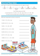 School Zone – Math Basics 5 Workbook – 64 Pages Ages 10 to 11 5th Grade Divis…