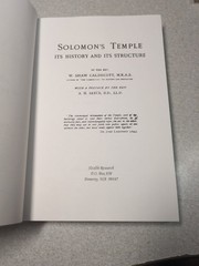 Solomon’s Temple, Its History and Its Structure by W. Shaw Caldecott (1998)
