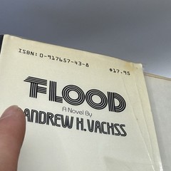 Flood by Andrew Vachss (1985, HCDJ) TRUE 1st ed 1st print