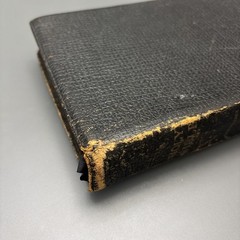 Vintage Holy Bible Black Hand-Grained Morocco Leather Lined Cambridge England