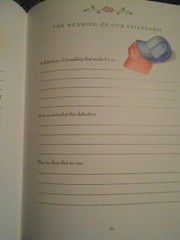 BOOK/ FRIENDS MEMORY BOOK-NEW IN SHRINKWRAP/ 2001/ 61 PAGES TO RECORD MEMORIES