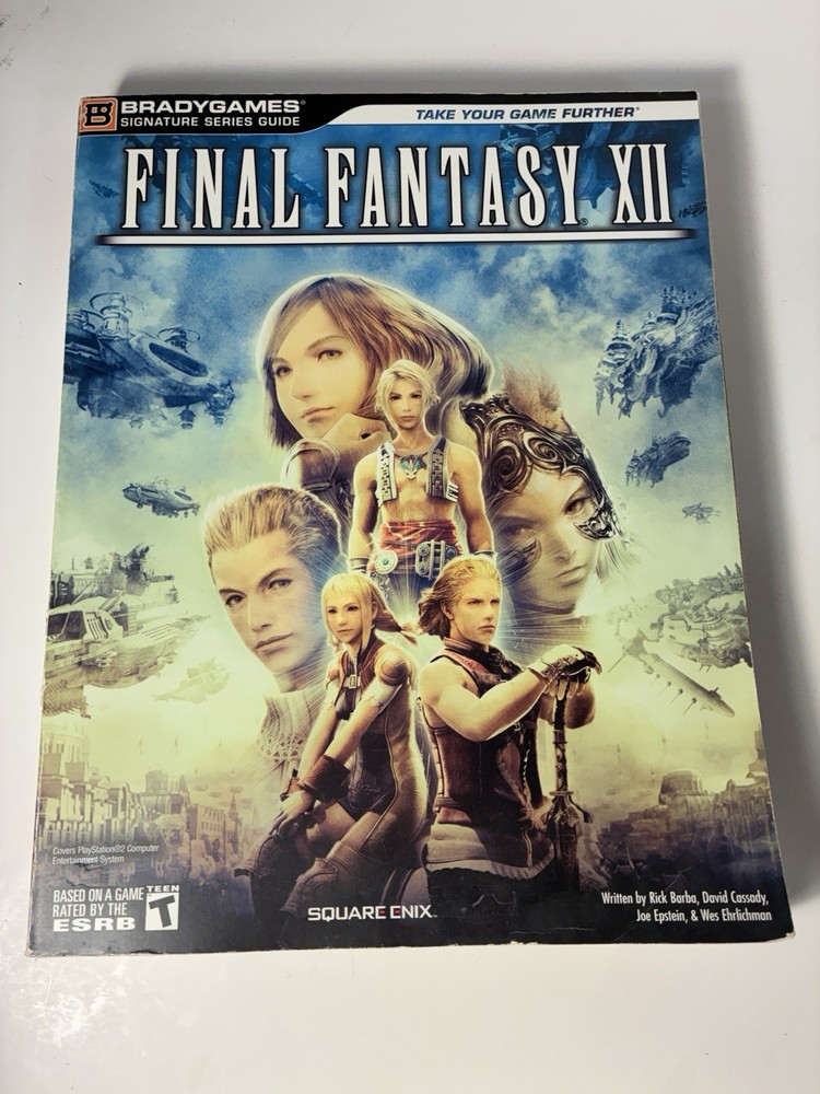 Final Fantasy XII 12 Brady Games Signature Series Strategy Guide w/ Map Poster