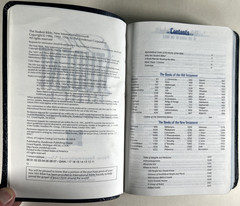 Scarce! 1984 NIV Student Bible Blue Bonded Leather Compact Yancey & Stafford VG-