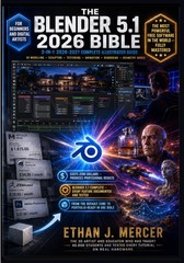 The Blender 5.1 2026 Bible: 3-in-1 Illustrated Guide to 3D Modelling, Paperback