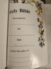 HOLY BIBLE Giant Print with Study Helps KJV Red Letter ~ Dugan 710 Black 1984 SC