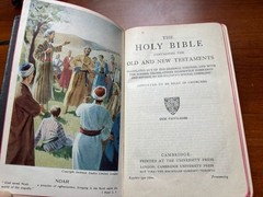 Vintage Holy Bible Cambridge At The University Press Moroccan Leather 1940’s
