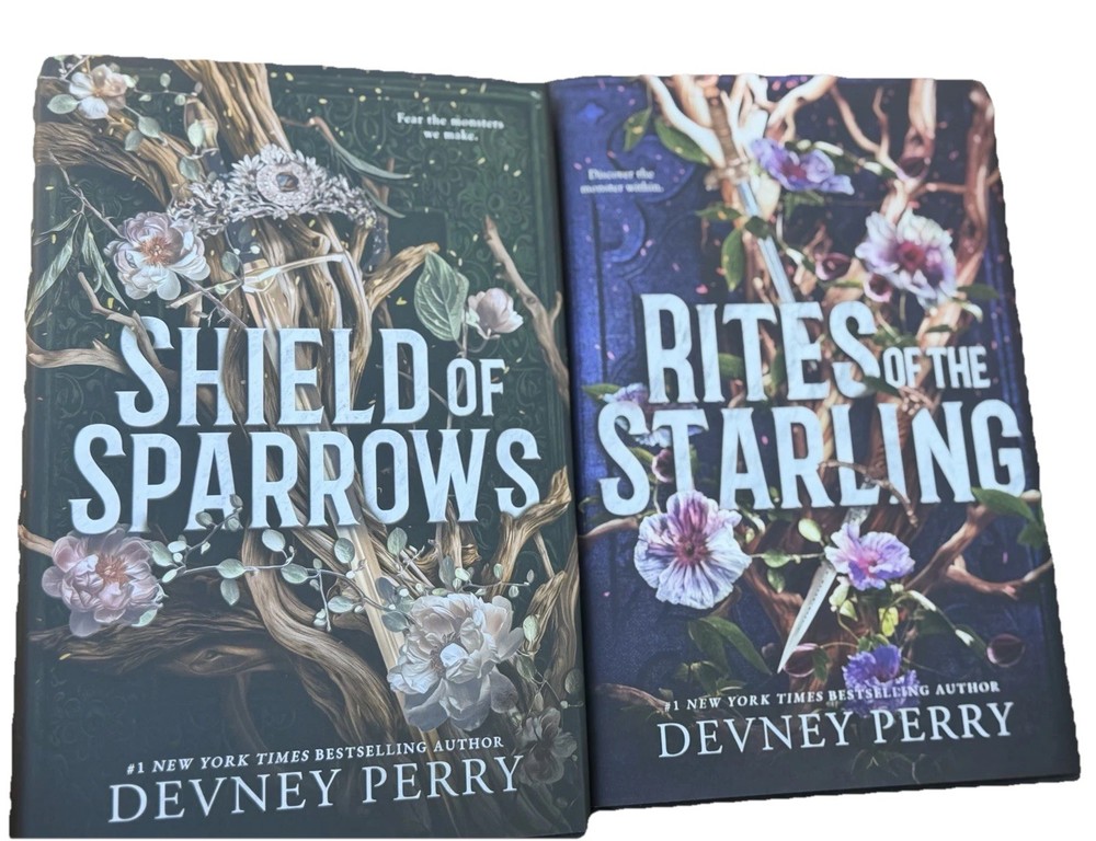 Devney Perry Deluxe HC Shield Of Sparrows & Rites Of The Starling Sprayed Edges