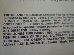 VINTAGE 1973 ” SALTWATER FISHING in WASHINGTON ” PAPERBACK BOOK – 198 PAGES