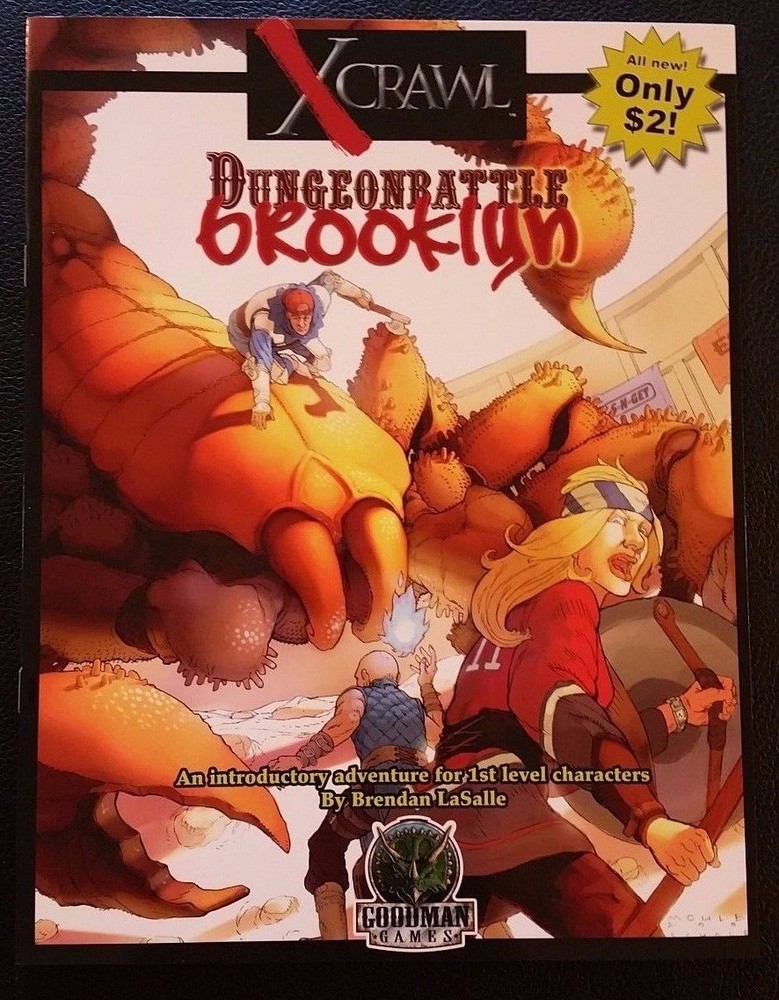 D&D 3.5 2007 D20 XCRAWL DUNGEONBATTLE BROOKLYN Modern RPG Module GMGP1008 SC NEW