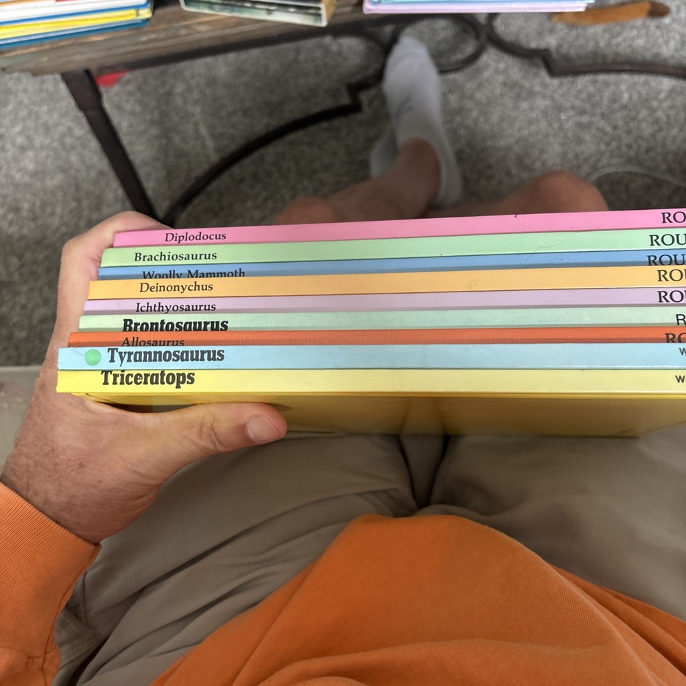 Lot of 9 Hardcover Dinosaur Library Series Books 1980s Rourke Publishing Vtg