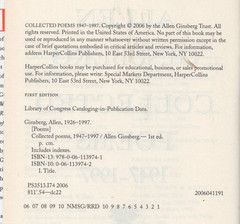 Collected Poems 1947-1997 by Allen Ginsberg Hardcover Book 2006 1st 1st HCDJ
