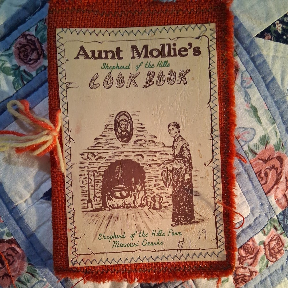 Vintage 1957 Aunt Mollie’s Shepherd Of The Hills Cookbook Ozark Food M. Trimble