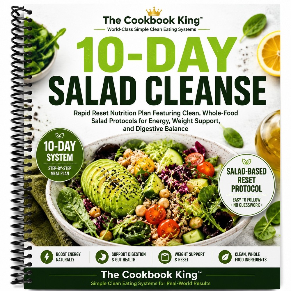 Salad Cleanse Cookbook 10 Day Detox Meal Plan Clean Eating Spiral Bound Book