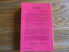 „India and Europe: An Essay in Understanding”, Wilhelm Halbfass, SC, Like New