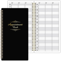 Salon Appointment Book – 15 Min Increments, 3 Cols, 200 Pages, 6.1” X 11.54”,