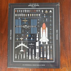 History of Space Travel Puzzle : Astronomical 500-Piece Jigsaw Puzzle and Poster