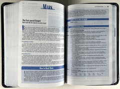 Scarce! 1984 NIV Student Bible Blue Bonded Leather Compact Yancey & Stafford VG-