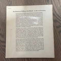 ARCHITECTURE WITHOUT ARCHITECTS by Bernard Rudofsky 1964 Vintage Ancient History