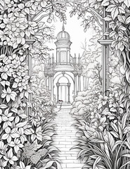 Secret Garden Coloring Book for Adults & Kids ,