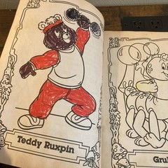 Teddy Ruxpin Coloring Activity Book 108 Clean Pages Golden 1986