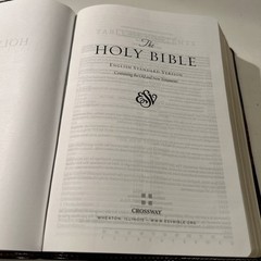ESV Personal Reference Holy Bible Brown Tan Tru-Tone Single Column Side Ref.