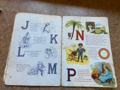 Nursery Rhymes from Mother Goose Lithographed on linen Indestructible 1890s