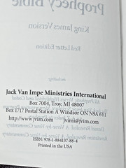 KJV Jack Van Impe Prophecy Bible Burgundy Leather Red Letter Limited Special Ed.