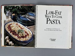 Lot of 2 Low-Fat Ways to Cook Pasta AND Chicken 1990s vtg HC Metal Spiral Bound