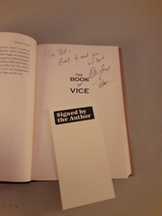 SIGNED The Book of Vice: Very Naughty Things – Peter Sagal (HC, 2007) Like New