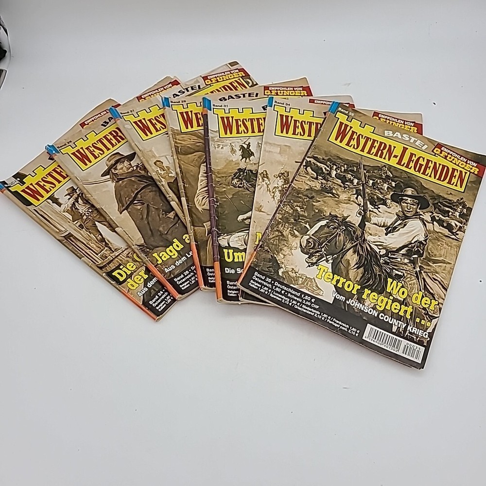 BASTEI Western-Legenden 7 Western Pulp Fiction German Booklets Books Band 24++