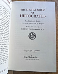 Easton Press THE GENUINE WORKS OF HIPPOCRATES Francis Adams COLLECTOR’S EDITION