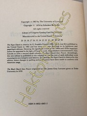 The Negro Church in America/The Black Church S by Frazier & Lincoln (1974, TrPB)