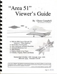Area 51 Viewers Guide by Glenn Campbell 1995 Copy # 6259