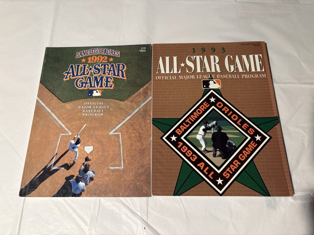 Lot Of 2 All-Star Game 1992 1993 Official MLB Program