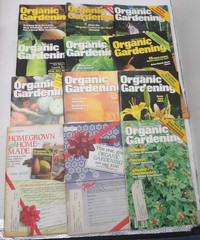 Lot of 12 Vintage Organic Gardening and Farming Magazines 1984 January-December