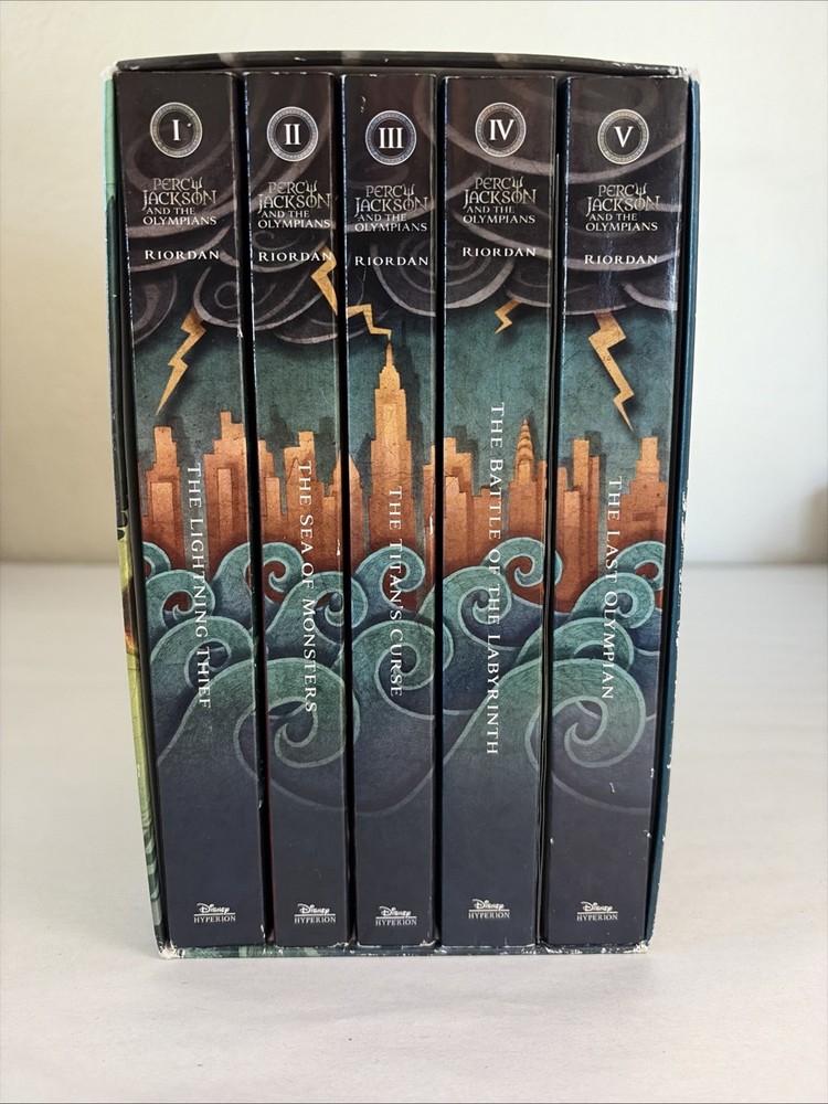 Percy Jackson and the Olympians Boxed Set by Rick Riordan 1-5 Includes Poster