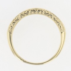 .18ctw Diamond Pavé Milgrain Scroll Wedding Band Ring 14k Yellow Gold Size 6