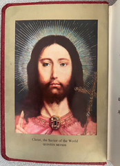 „The Life of Christ” Catholic 1954, Red Leather Binding, Gold Gilded Page Edges