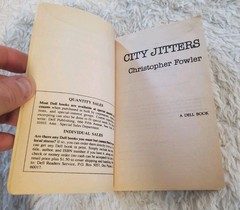 CITY JITTERS Paperback Book 1988 HORROR Christopher Fowler 10 Tales Of Terror