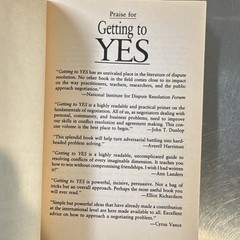 Getting to Yes Roger Fisher William Ury Bruce Patton 2nd Ed PB Negotiation