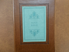 King James Study Bible Red Letter Faux Leather, Teal Inlay, Large Print, Indexed