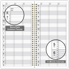 3 Column Appointment Book – Daily and Hourly Schedule Book with 200 Pages