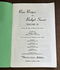 Vintage Home Town News RARE RECIPES & BUDGET SAVERS Vol. IV 112 pages c. 1978