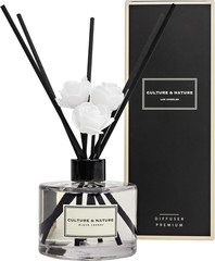 Reed Diffuser Set 6.7Oz (200Ml) Black Cherry Scented Diffuser with Sticks Home F