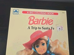 Vintage 1990 Mattel BARBIE Coloring Book A TRIP TO SANTA FE Golden # 1218-5 NOS