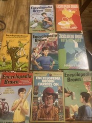 Encyclopedia Brown lot of 8 Paperback Donald J. SOBOL Eagles pitch pace man cake