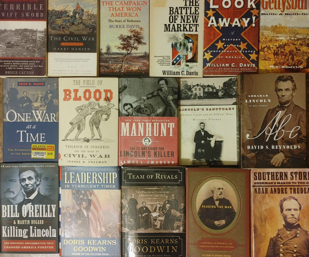 RANDOM MIX Lot 25 American CIVIL WAR History Books US UNION Confederacy BATTLE
